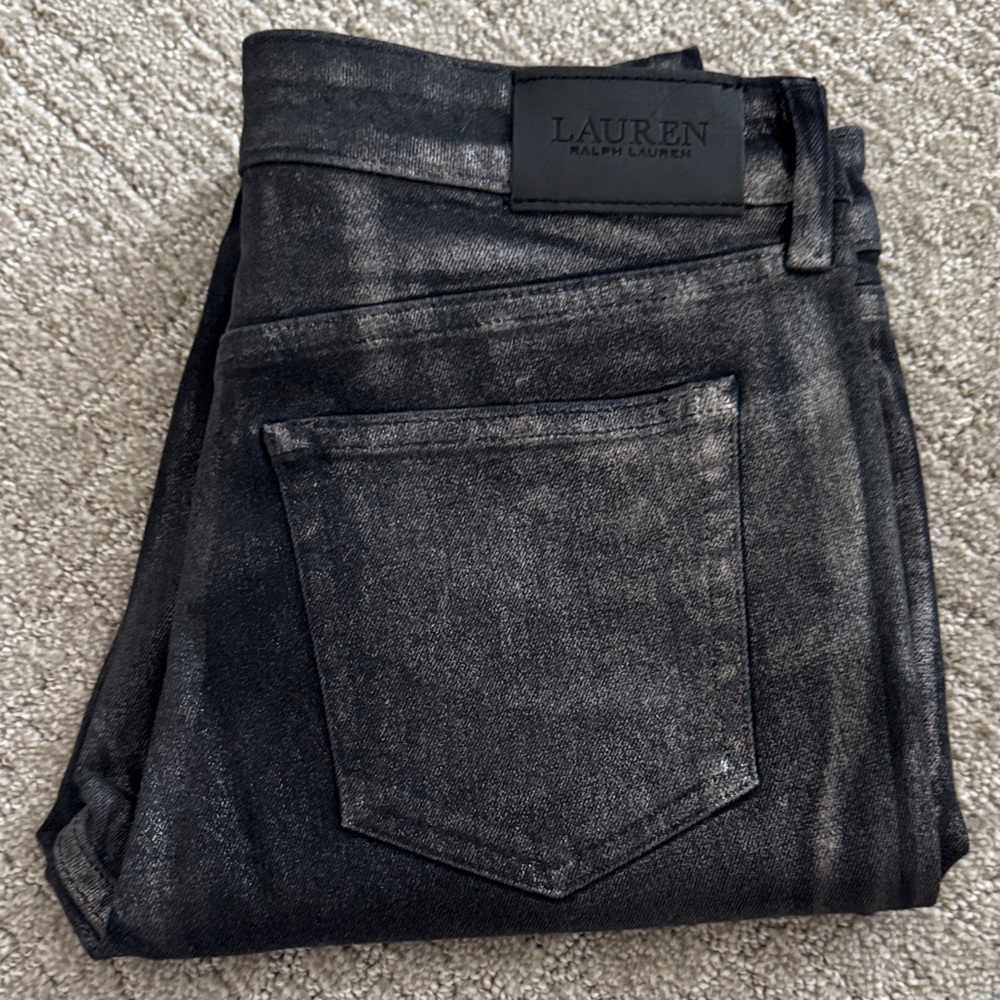 Lauren Ralph Lauren Classic Skinny Coated Jeans / Size 4